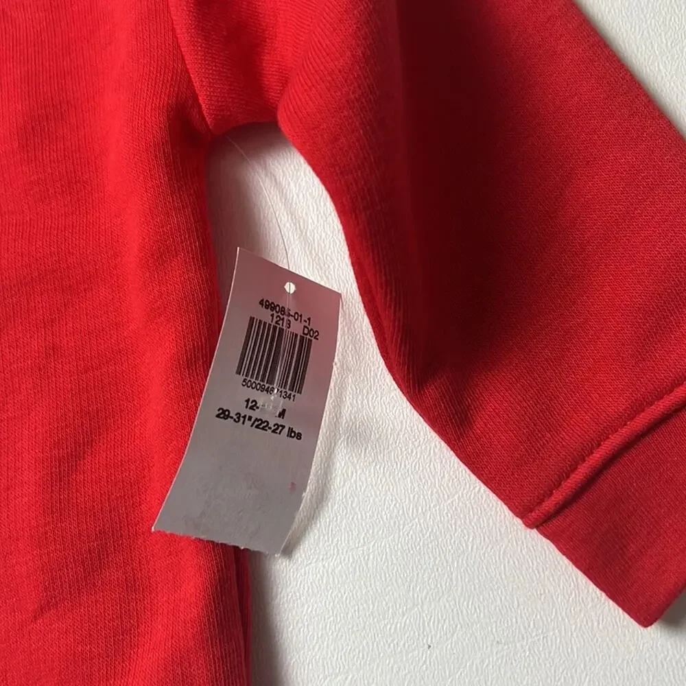 Old Navy Baby Red Graphic Crewneck Long Sleeve Cold Weather Sweatshirt Sz 12-18M